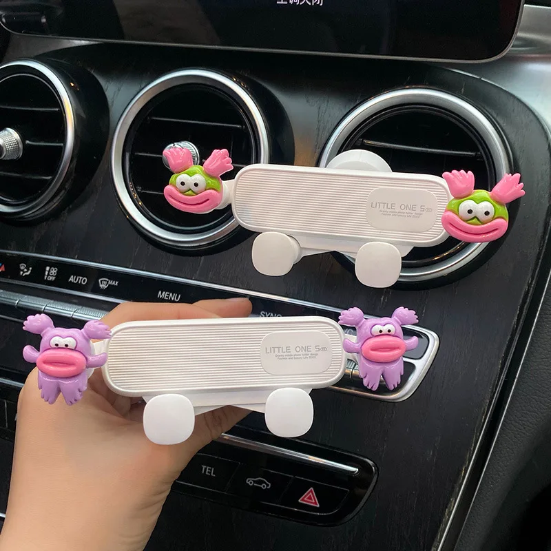 

Car Mobile Phone Holder New Cute Cartoon Air Outlet Navigation Support Bracket Women's Fixed Car Mobile Phone Holder