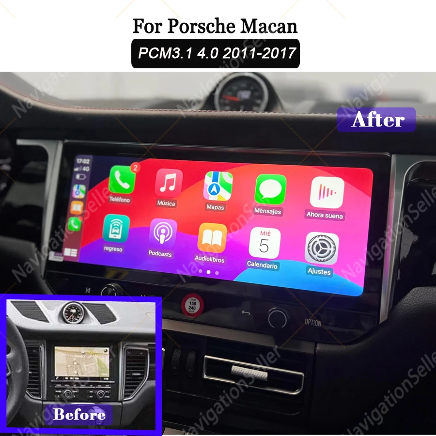 

12.3" For Porsche Macan Navigation Android Auto Multimedia Gps Autoradio Stereo Receiver Head Unit Monitor Carplay Retrofit BT