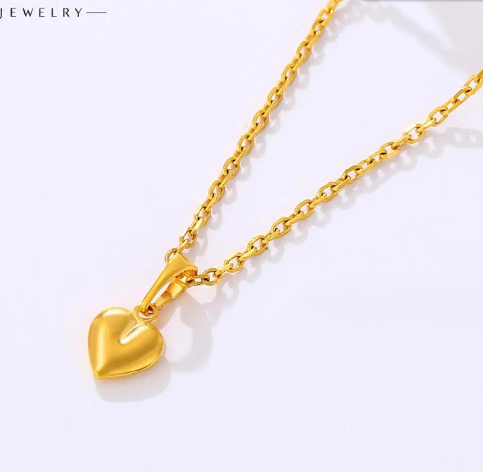 1PC Fashion Gold Color Heart Pendant  For Women New Trend Girls  Jewelry Festive Gifts NO Chain F1776