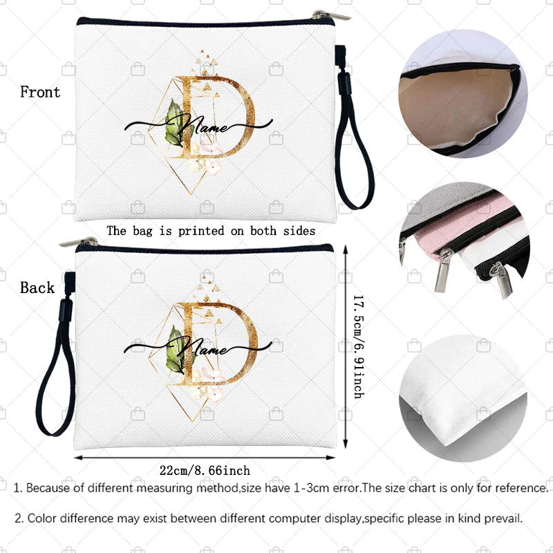 Regalo personalizzato Pouchs cosmetici personalizzati Kit da toilette borse da sposa astuccio da scuola grazie signora per insegnante di ragazza