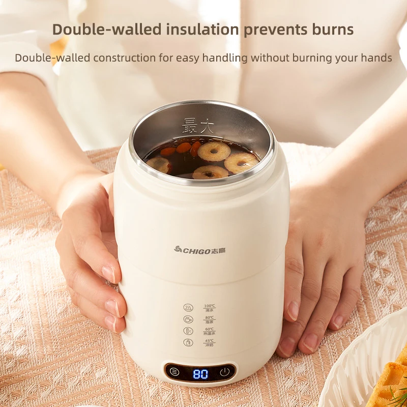 

Портативный электрический чайник 500 мл, многофункциональный электрический чайник, 4-уровневый чайник с регулировкой температуры, чайник из нержавеющей стали 304