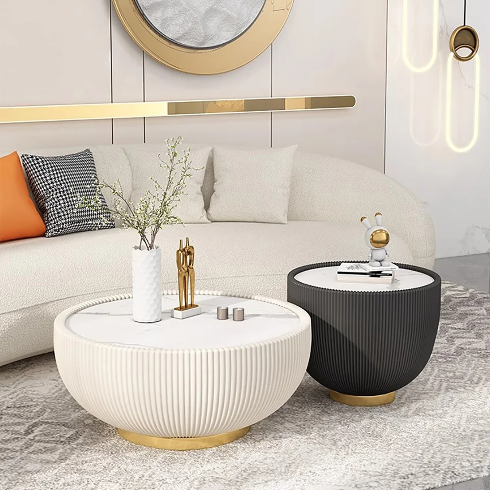 European Round Coffee Table Luxury Classic Beauty Simple Coffee Table Minimalist Unique Table Basse De Salon Home Furniture