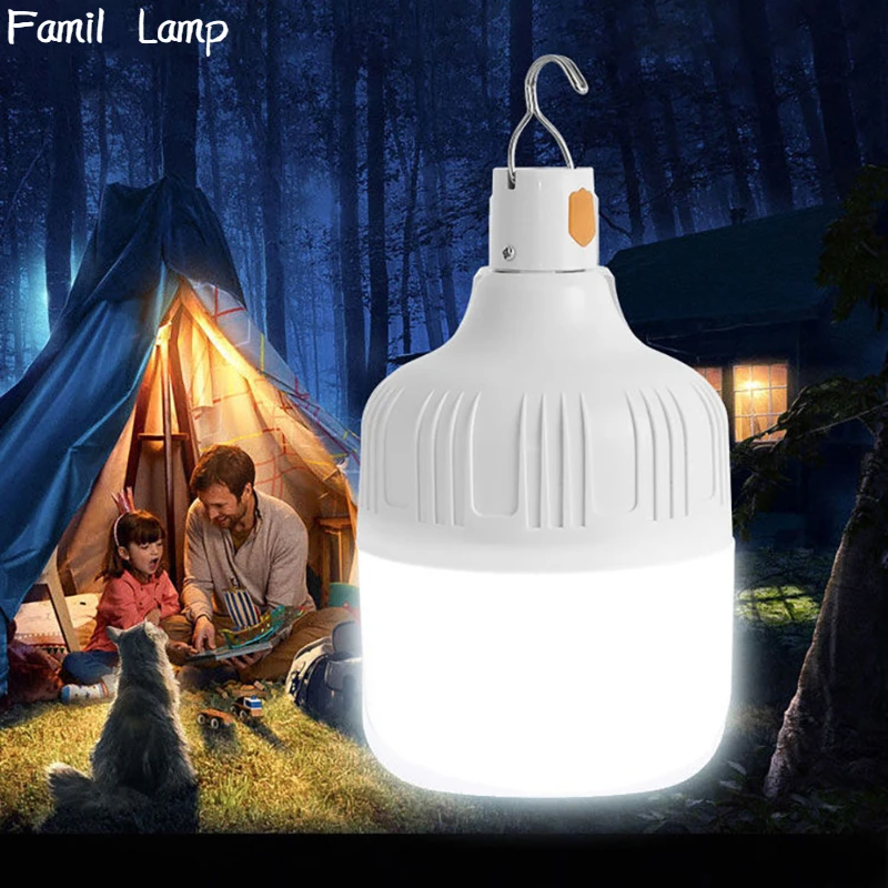 Tragbare Camping Lichter Wiederaufladbare lampe High Power Zelte Beleuchtung Taschenlampe Ausrüstung Birne Led Licht Laterne Notfall Lampe