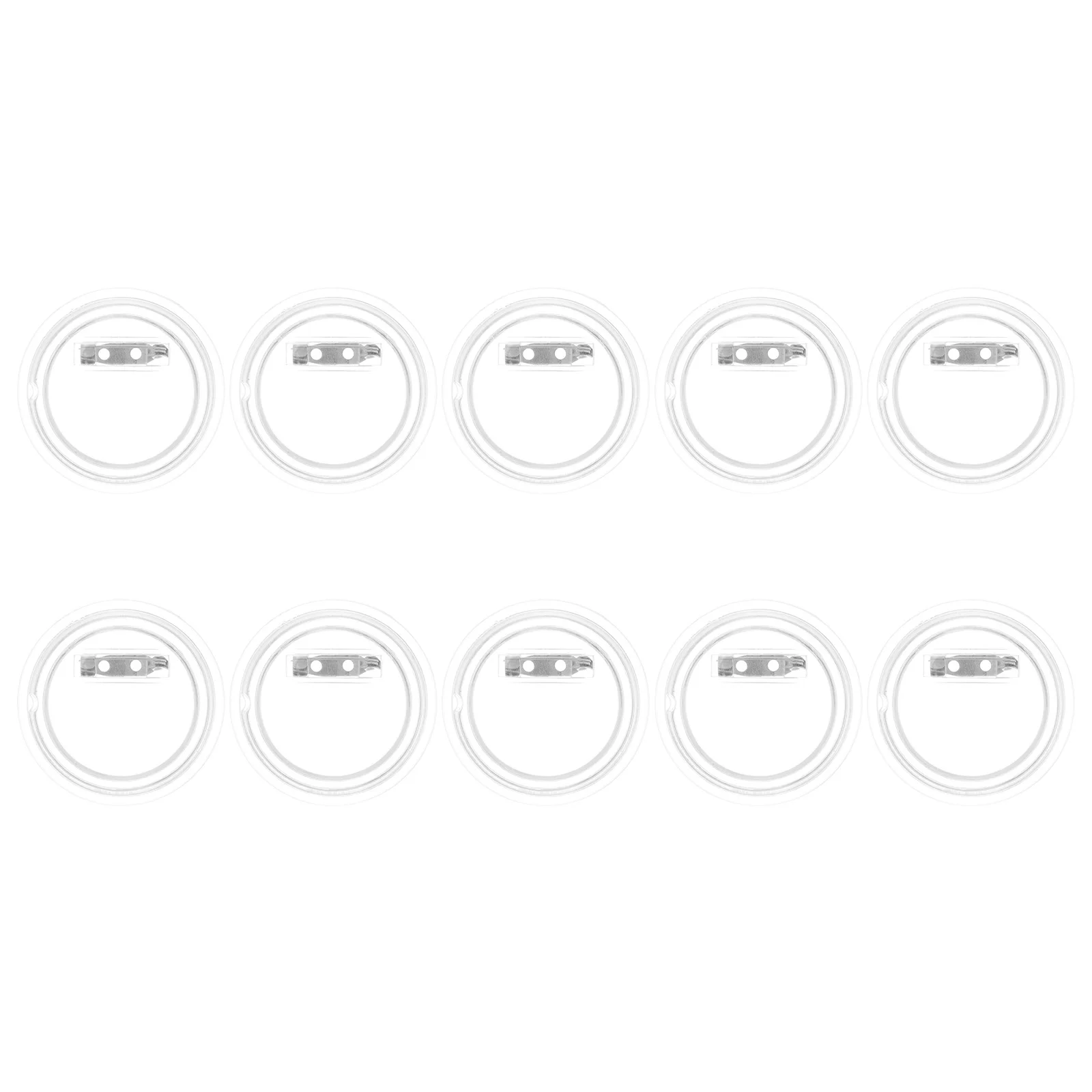 10 Pcs Acrylic Badge Button Badges Photo Buttons Pins Making Supplies for Shells Maker Blank