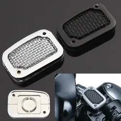 For Harley Softail Fat Boy 114 FLFBS FLFB FLSTF Slim Motorcycle Front Brake Fluid Reservoir Cover Master Cylinder Cap Chrome
