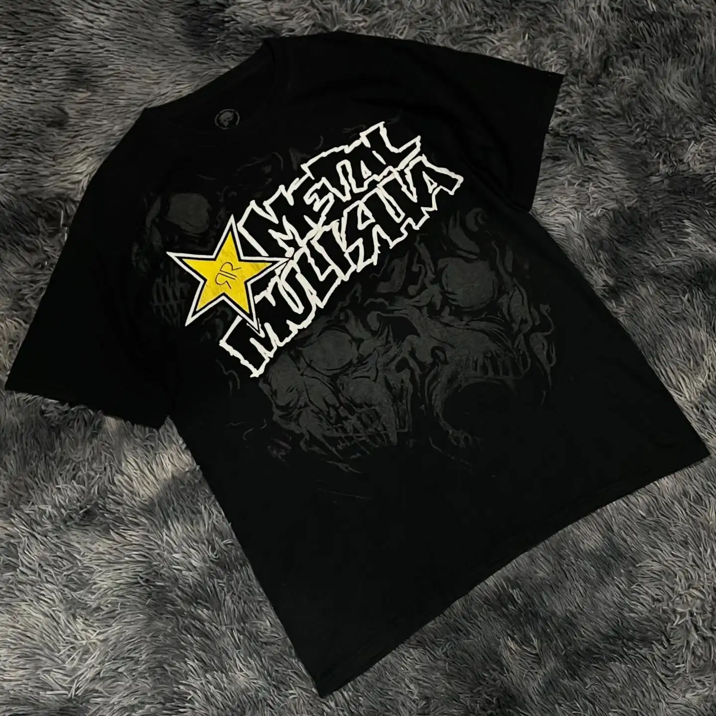 

Футболка Hardcore Metal Mulisha со скелетом и пятизвездочным принтом, модный топ в стиле культуры скейтборда