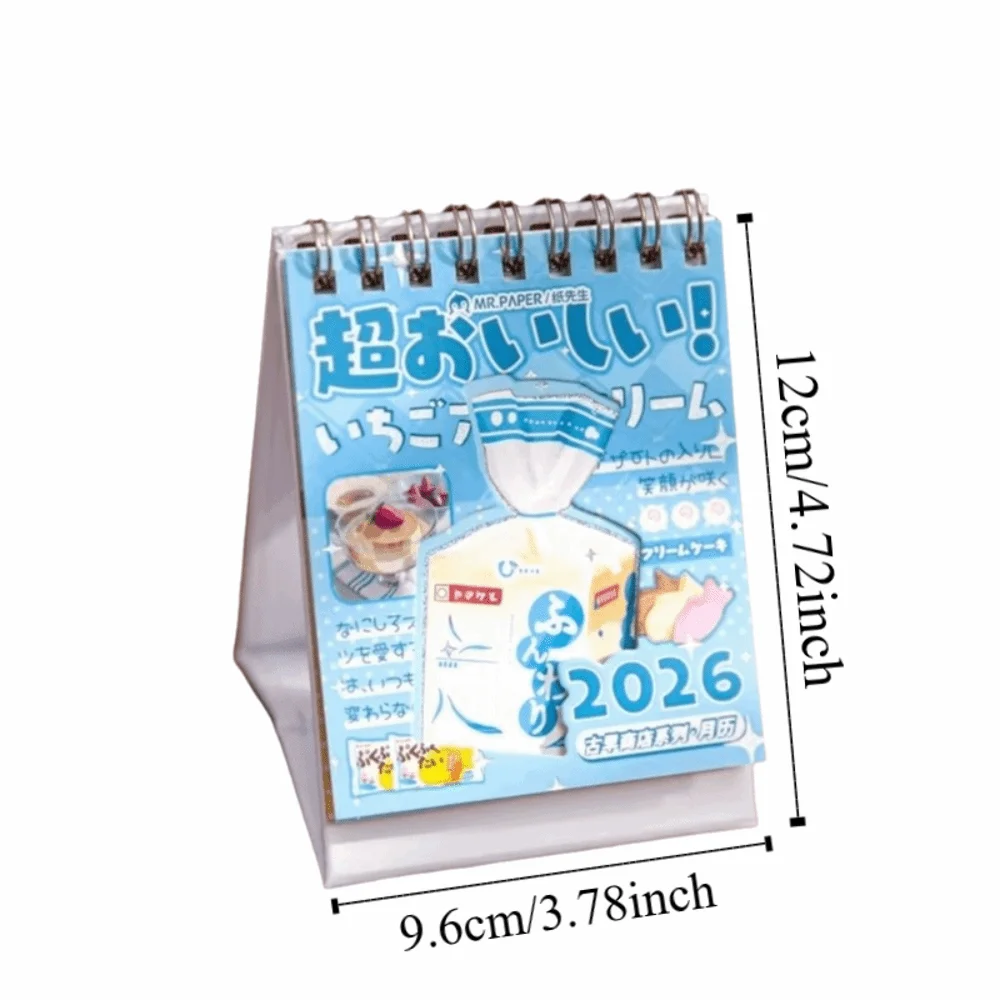 Small Size Desktop Calendar Cute Style Creative Design Mini Calendar Date Display Coil Binding Desk Calendar Office Use