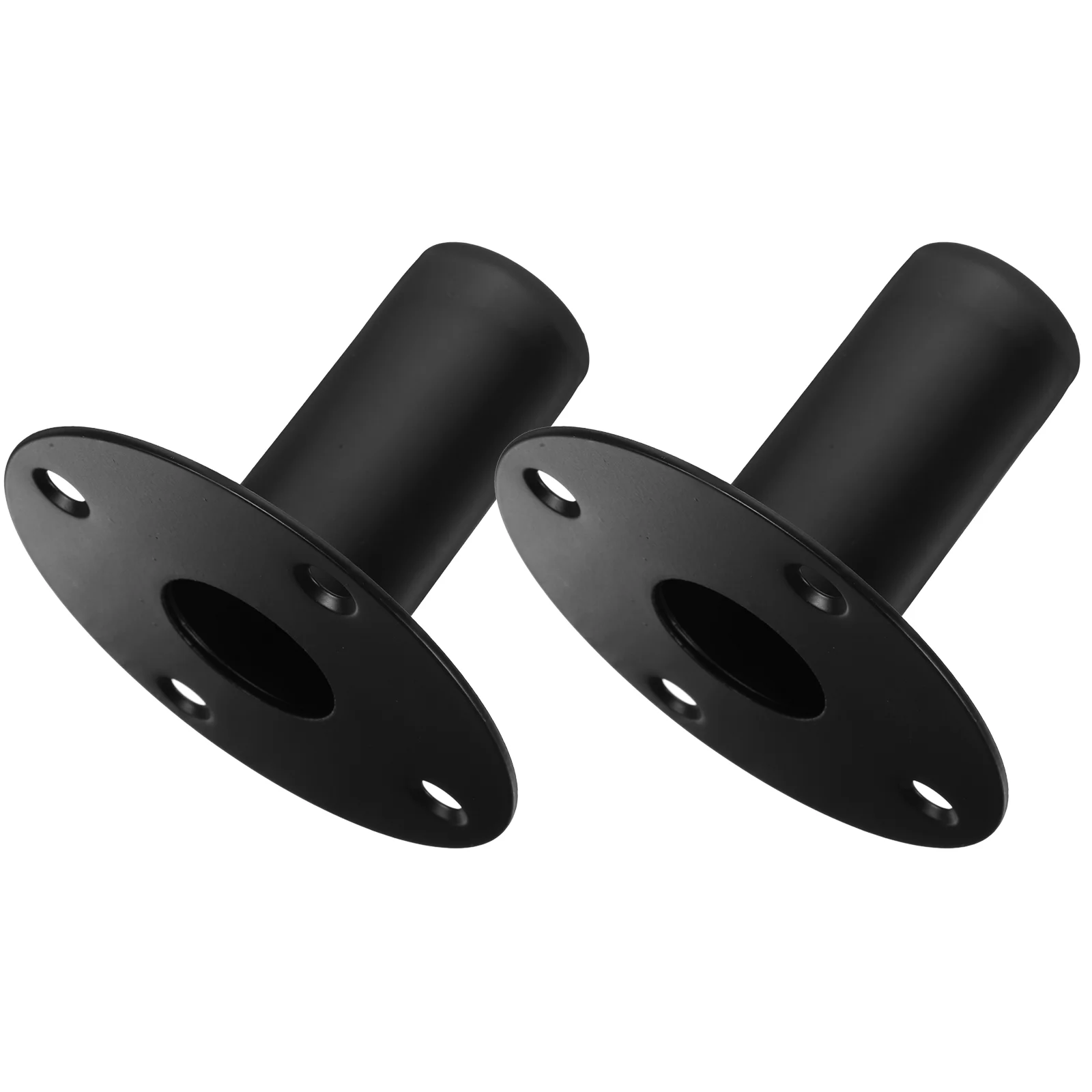 2 Pcs Sound Bar for Speaker Base Monitor Stands Desktop Computer Soundbar Black Aluminum Alloy Tray