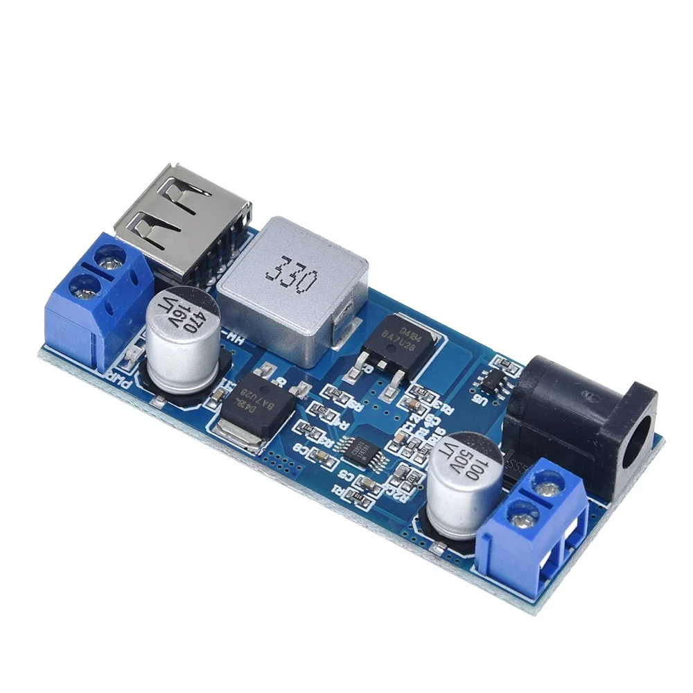 Replace LM2596S DC-DC 24V/12V To 5V 5A Step Down Power Supply Buck Converter Adjustable USB Step-down Charging Module For Phone