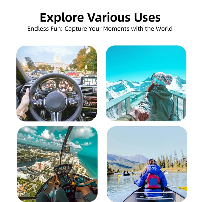 ABDE-Flymile Magnetic Neck Strap Hold Mount For Action 3 Action 2 Pocket 3 Action Chest Magnetic Mount Set