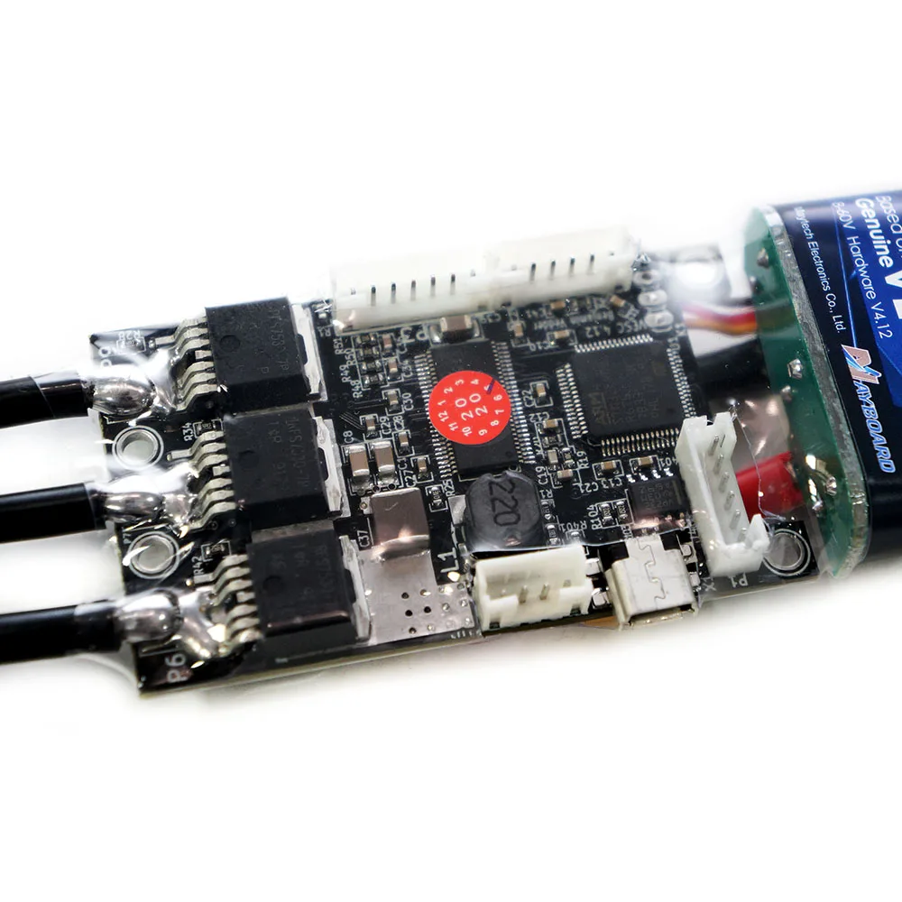 Dual Drive Electric Skateboard 2pcs 50A VESC with MTSKR2005WF Splashproof Remote can Display Volt Distance Current