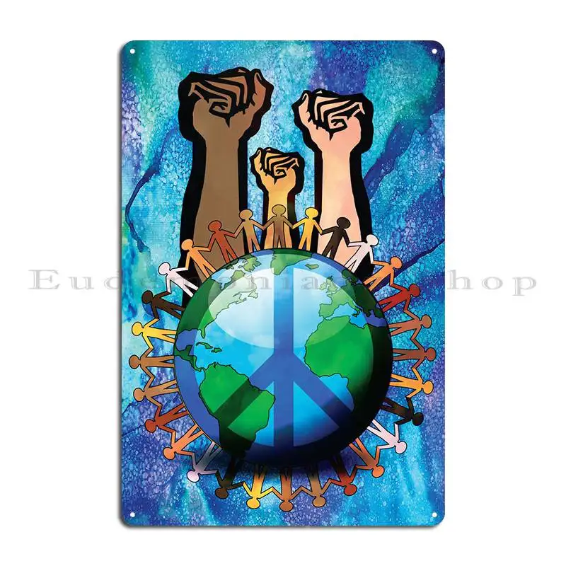 Unity And Peace Metal Plaque Rusty Classic Cinema Print Living Room Tin Sign Poster