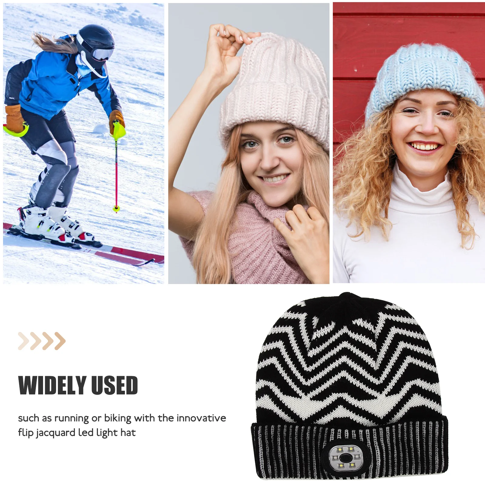 

2024 LED led hat light headlamp beanie winter lighted cap for men outdoor camping hiking hats with lights
