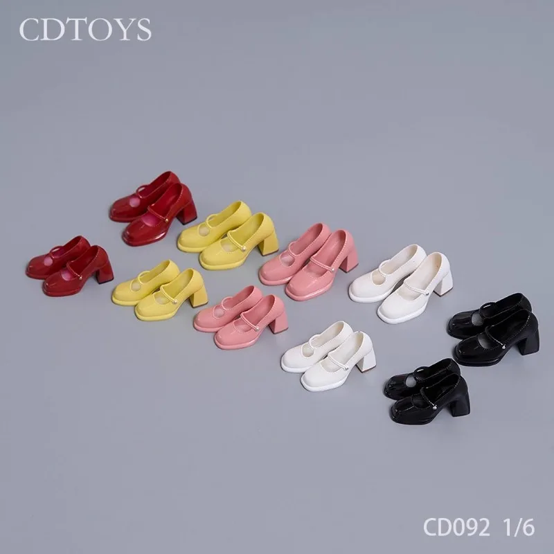 1/6 1/12 مقياس CD092 093 أنثى ريترو بولي أحذية أحذية من الجلد Jk عالية الكعب نموذج صالح 12 ''6'' الجندي عمل أرقام الجسم الديكور #2