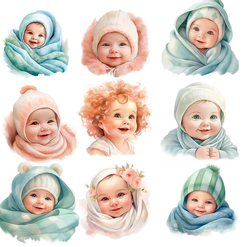 

Smiling Sweet Baby dtfHeat Transfer iron on transfer for clothing Thermal for Clothing Iron On Patches.