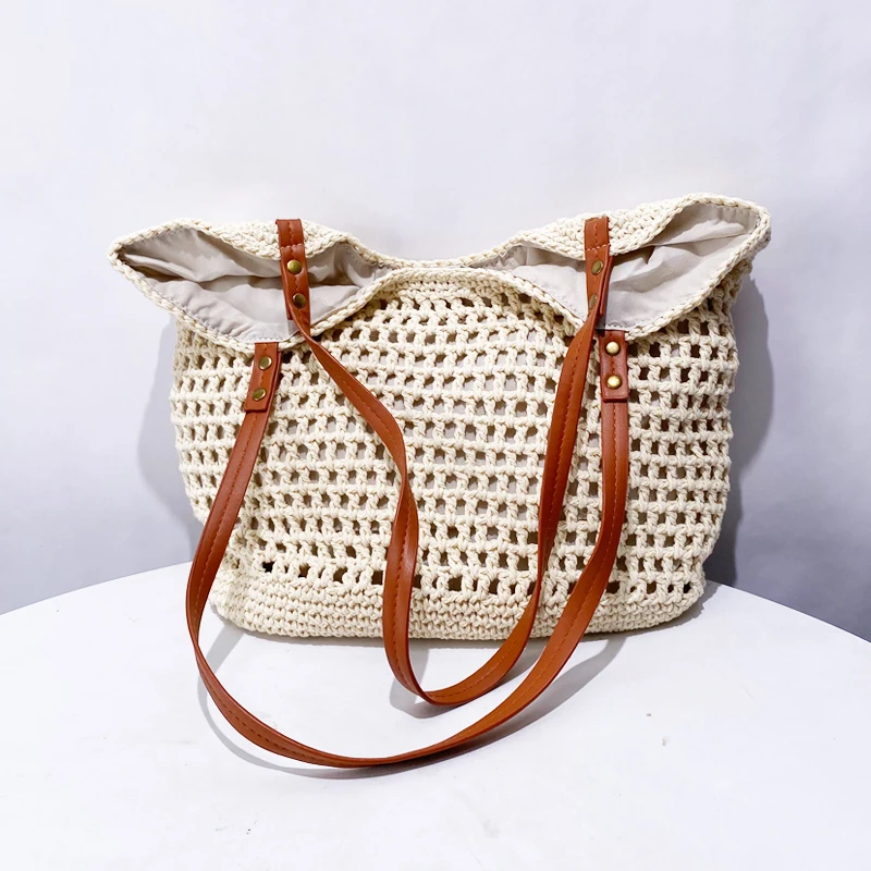 Hollow Out Tote Bolsas de playa para mujeres Bolsos y monederos de diseñador de lujo 2024 Nuevo en Casual Gran capacidad Tejido Hombro de axila Envío gratis Llegada rápida