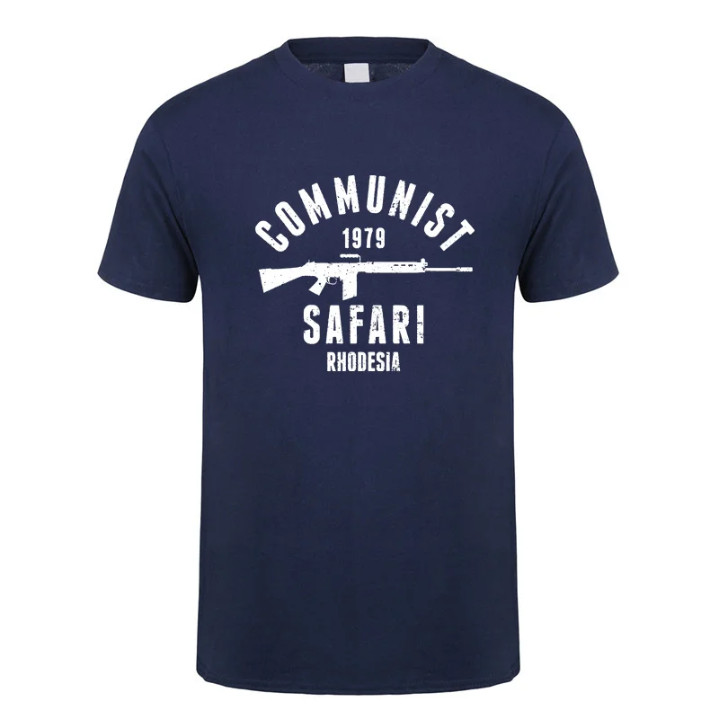 Camiseta de Safari de Rhodesia 1979, camisetas de algodón de manga corta de verano para hombre, camiseta divertida y fresca para hombre, camisetas de gran tamaño DY-189
