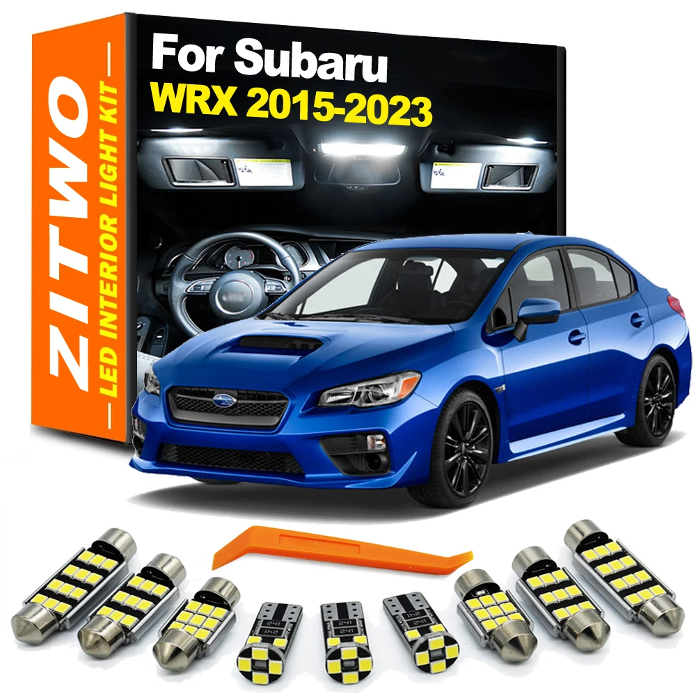 ZITWO 10Pcs LED Interior Light License Plate Lamp Kit For Subaru WRX 2015 2016 2017 2018 2019 2020 2021 2022 2023 Accessories