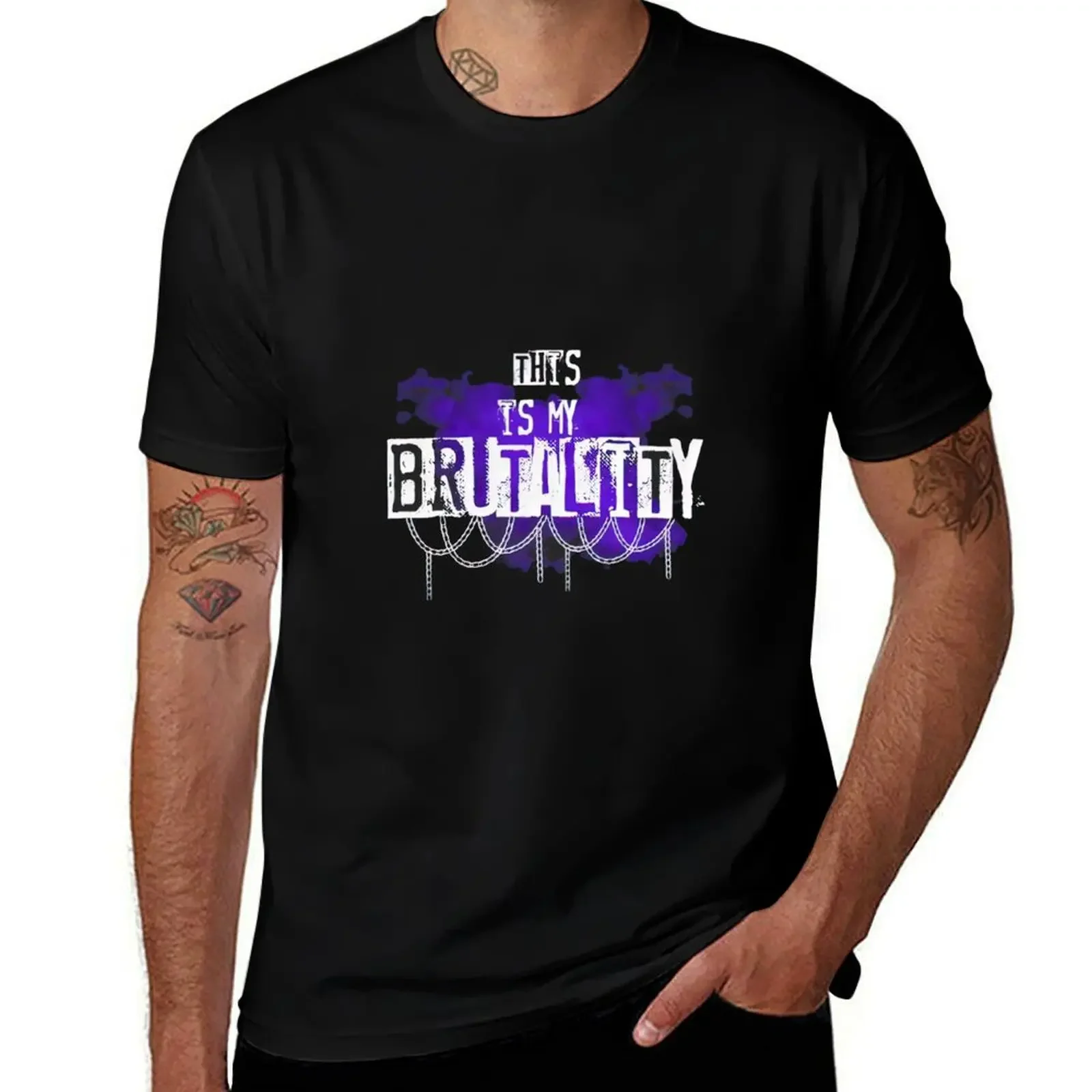 This is My Brutality T-Shirt boys whites Short sleeve tee anime figures mens graphic t-shirts hip hop