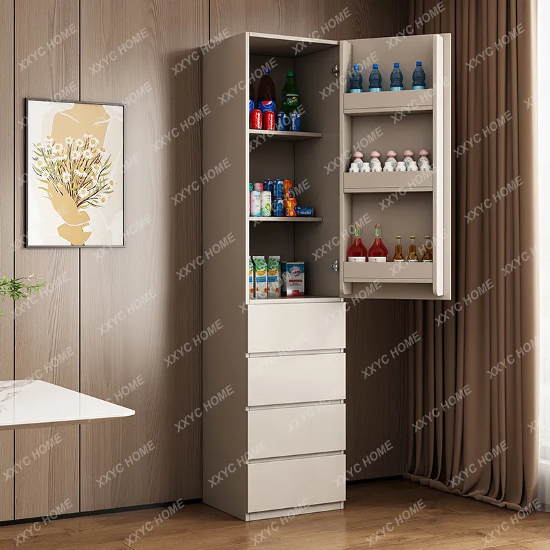 Living room snack sideboard wall-mounted integrated kitchen built-in storage refrigerator cabinet