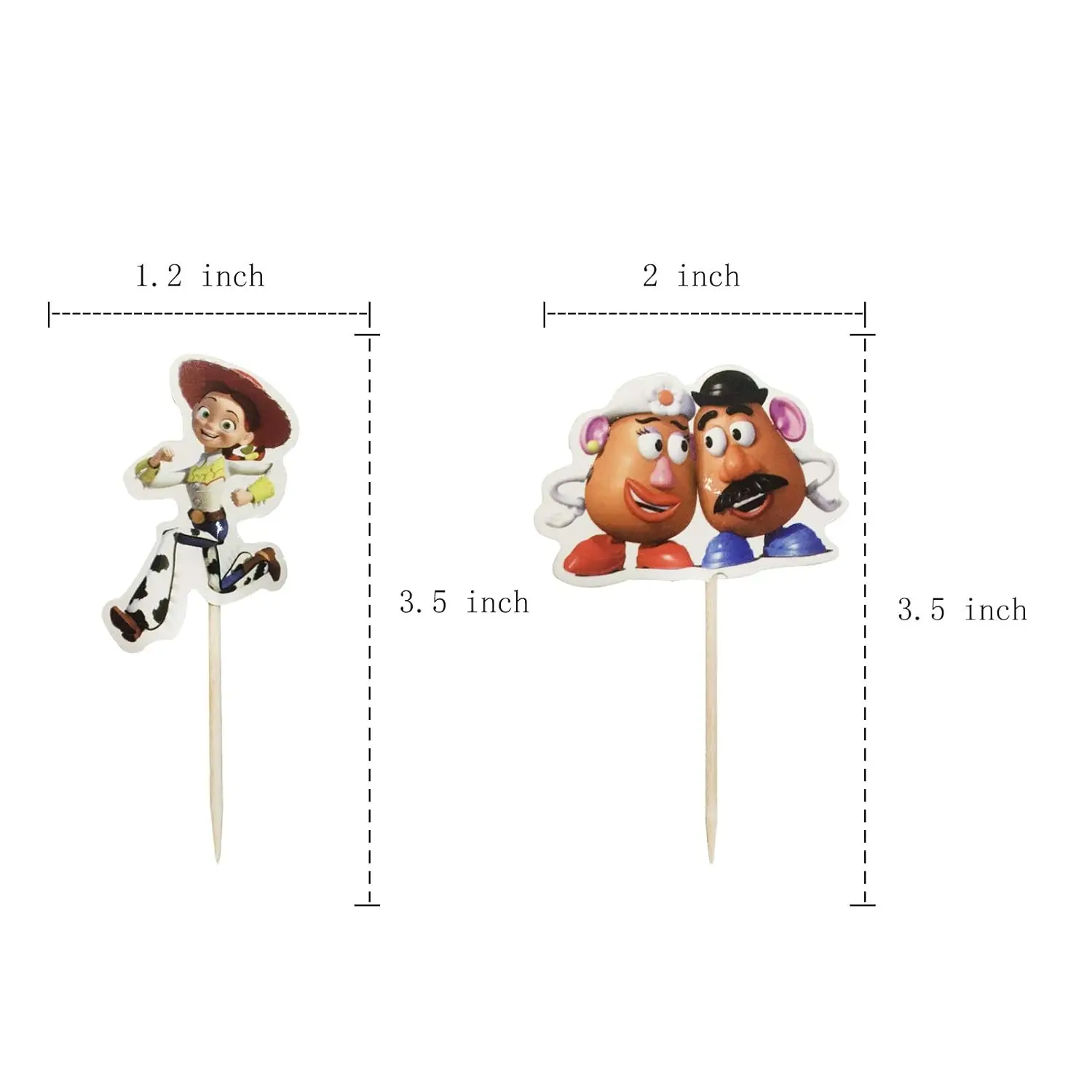 24Pcs Toy Story Cake Decoration Cupcake Toppers for Kids Birthday Party Decoration Party Favors Baby Shower Supplies