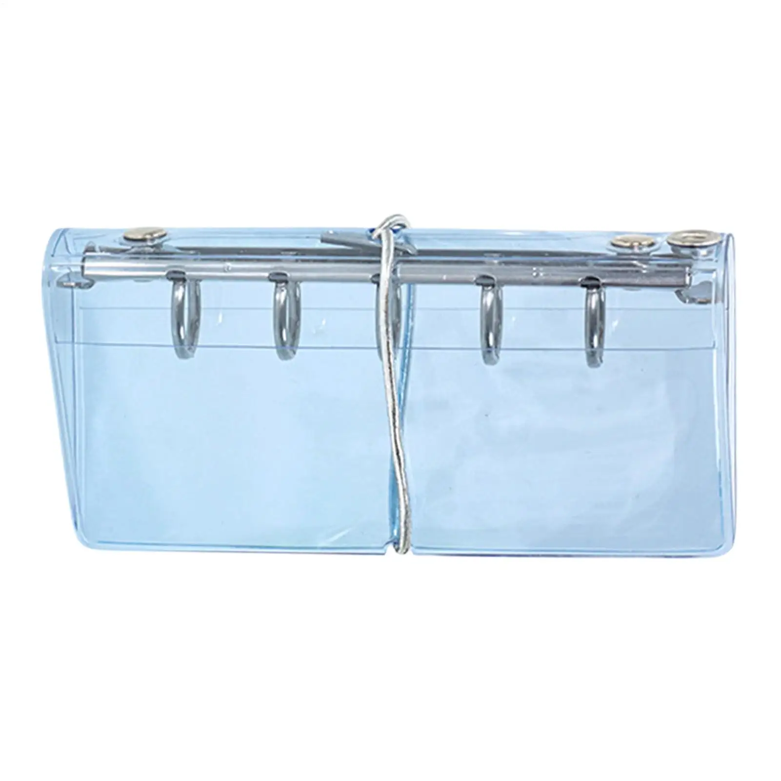 Clear Notebook Binder Fillable Journal Loose Leaf Shell With Strap M2.5 Clear Binder With Rings For Home Office School Travel