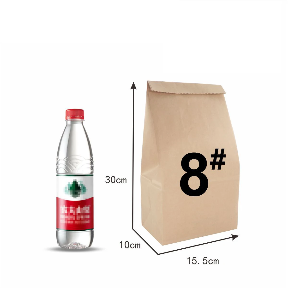10/30/50/100 Stuks Bruin Kraftpapier Zak Voedsel Groenten Boodschappentas Snoep Pakket Kraft Lunch tas Kruidenier Koekje Brood Emmer Zak - afbeelding 1