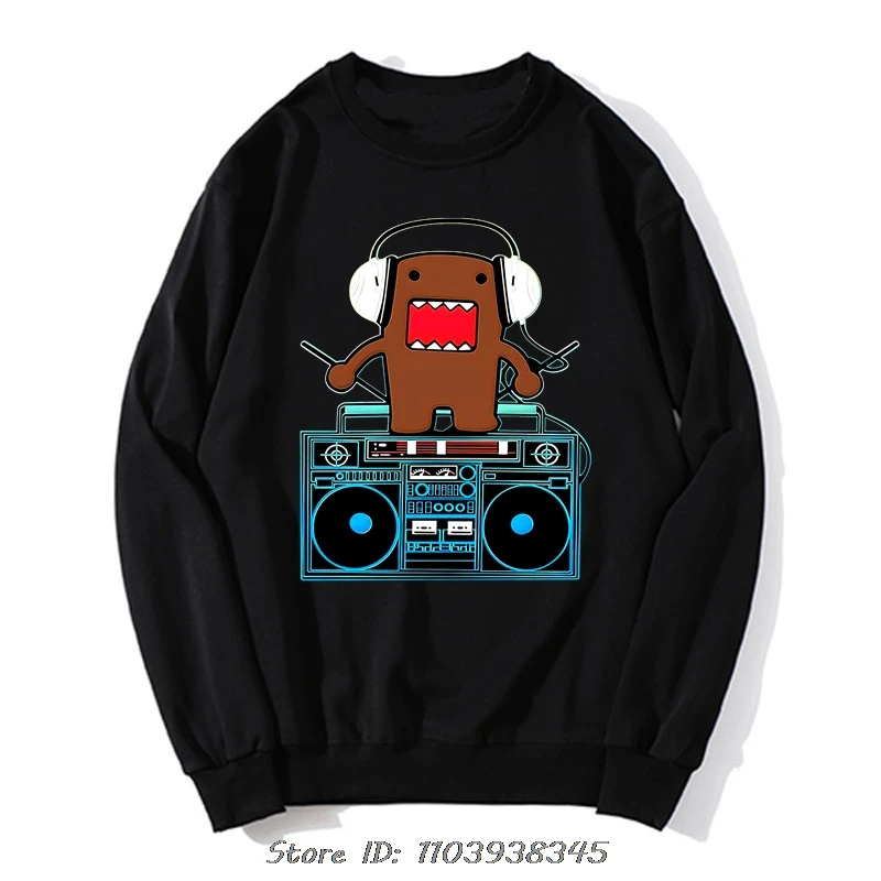 دومو كون دي جي دومو كنزة قطيفة الرجال الملابس القطن روح الدعابة المتضخم للجنسين بلايز البلوز Harajuku فضفاض ملابس الشارع الشهير