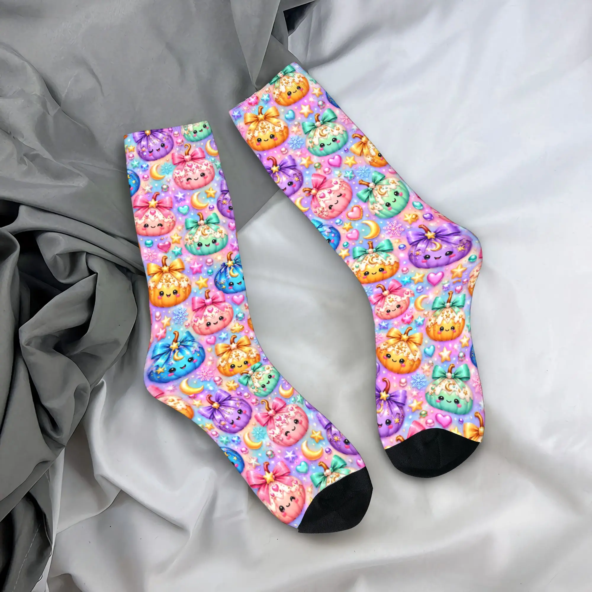 Sweet Halloween Pumpkin Dress Socks  Casual Stockings Spring Non-Slip Men Socks High Quality Pattern Outdoor Socks