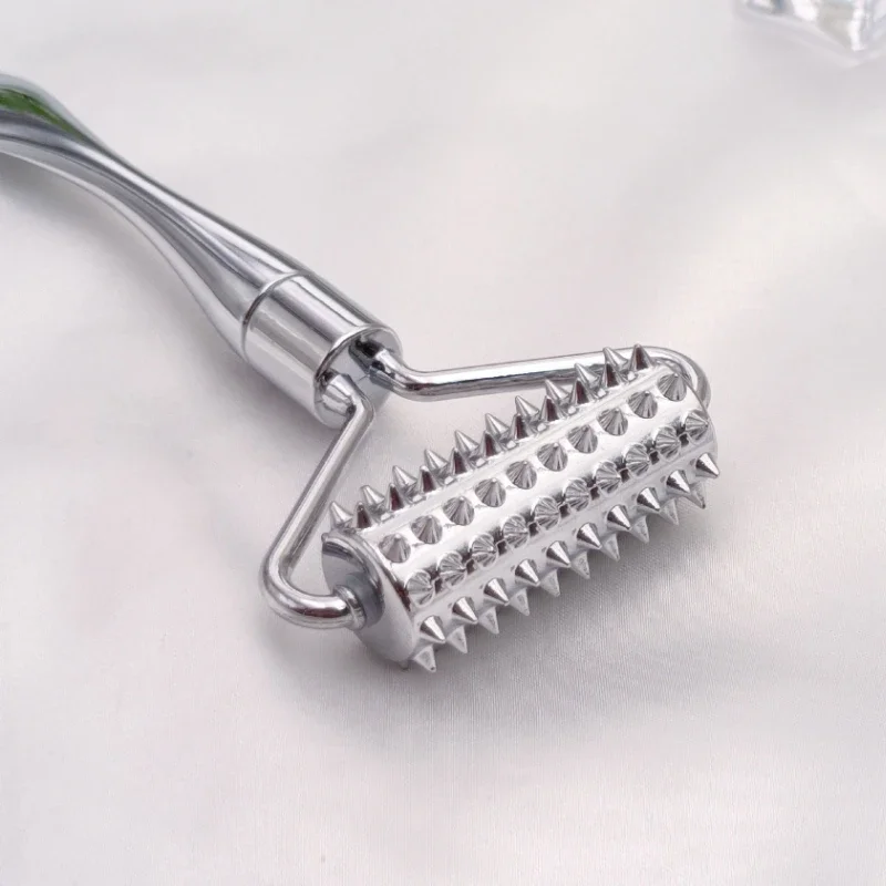 Zinklegering Microneedle Roller Facial Rimpel Remover Handmatige Massager Micropin Huidverzorging Beauty Tool Apparaat Dermaroller voor Gezicht