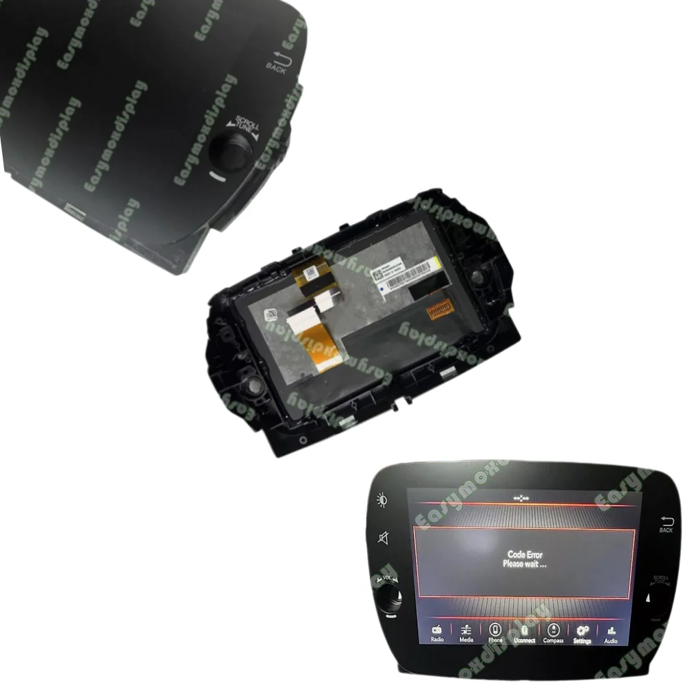 High‑Brightness LCD Display Replacement 735675604 VP2RFP for Fiat 500 Connect System Abarth 595 2016-2025