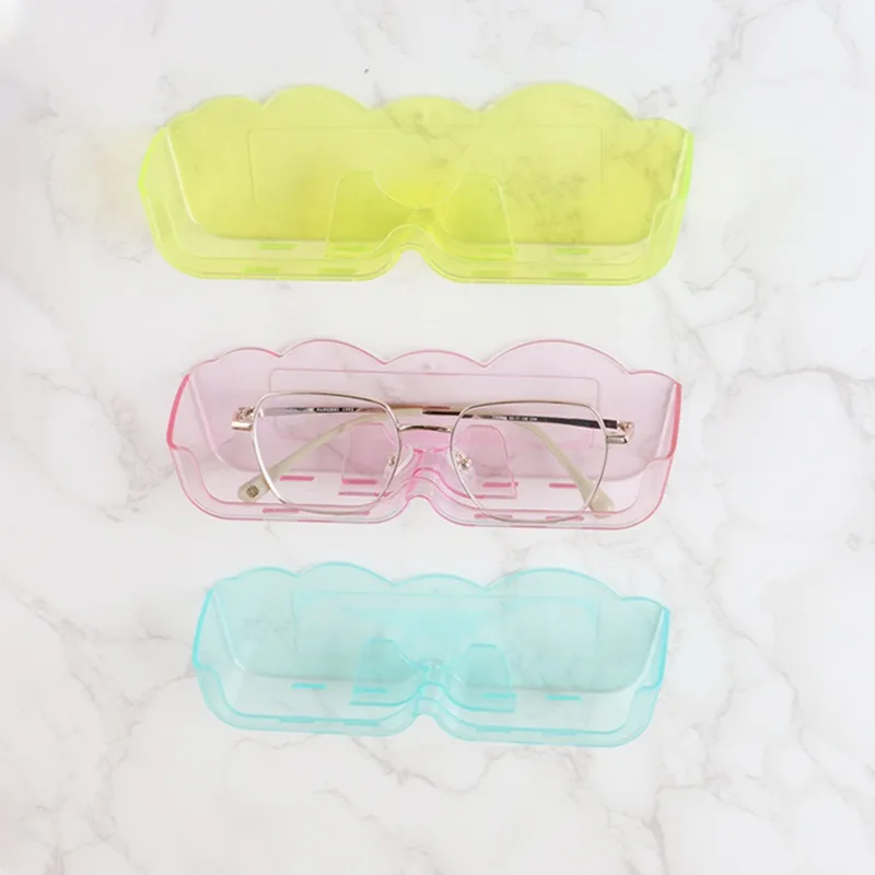 Wall-Mounted Glasses Storage Rack Transparent Storage Box Bedside Anti-Pressure Sunglasses Display Rack Home Storage Case