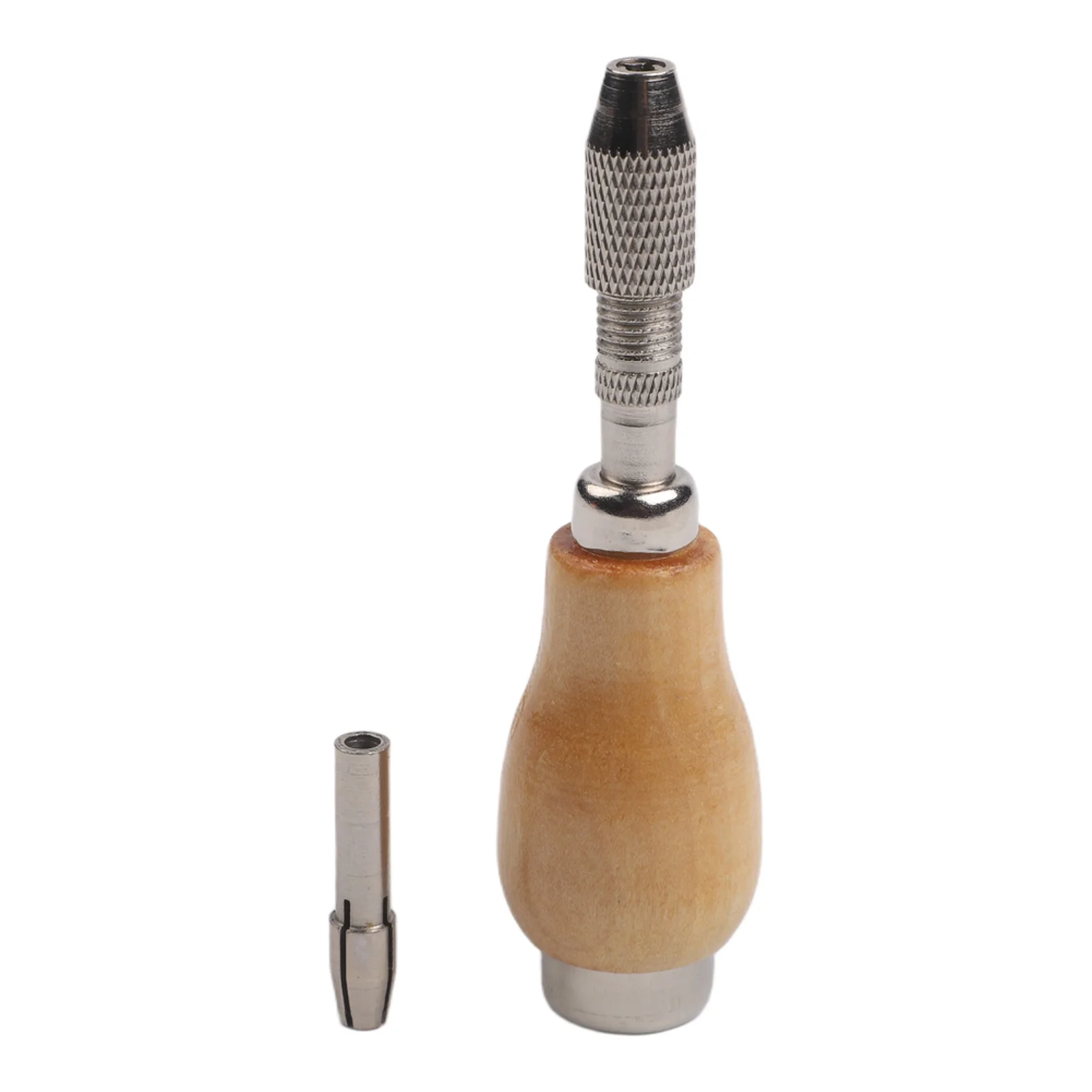 Wooden Handle Jeweler Pin Vise Vice with Chuck for Wire Twisting Wrapping and Drilling Work in Jewelry and Crafts