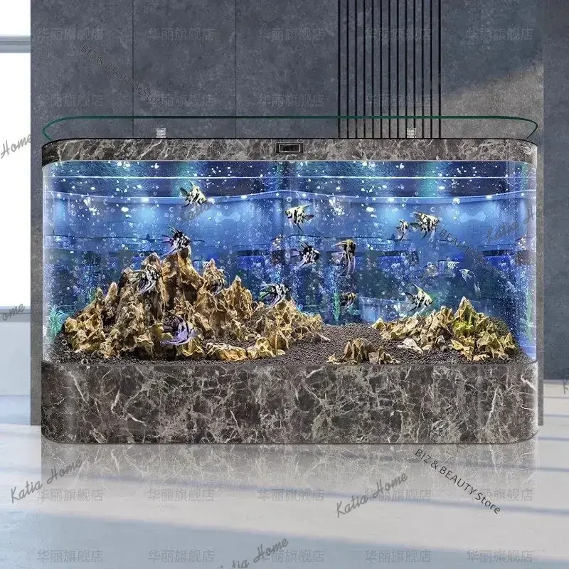 FG Large Floor-Standing Aquarium Complete Set with Cabinet, Smart Control Fish Tank for Home and Office Use Furniture