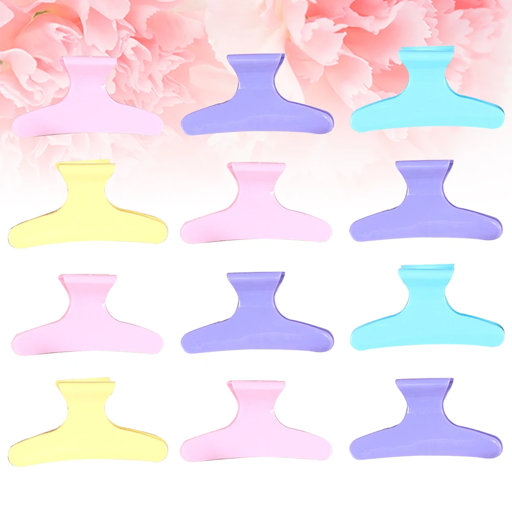 

24pcs Colorful Butterfly Hair Clips Salon Sectioning Clamps Durable Plastic Styling Tools For Thick Thin Hair Face Wash Use