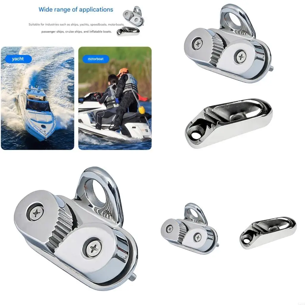   Heavy Duty Fishing Vessels Kayaks Canoes Marine Camshaft Cleats Boat Hardware Set of 2 for 6-15mm Lines Secure Rope Fastening