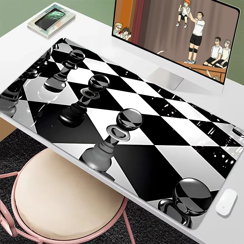 Black And White Chess Mousepad New Arrivals Large Gaming Mousepad L XL XXL Gamer Mouse Pad Size For Keyboards Mat