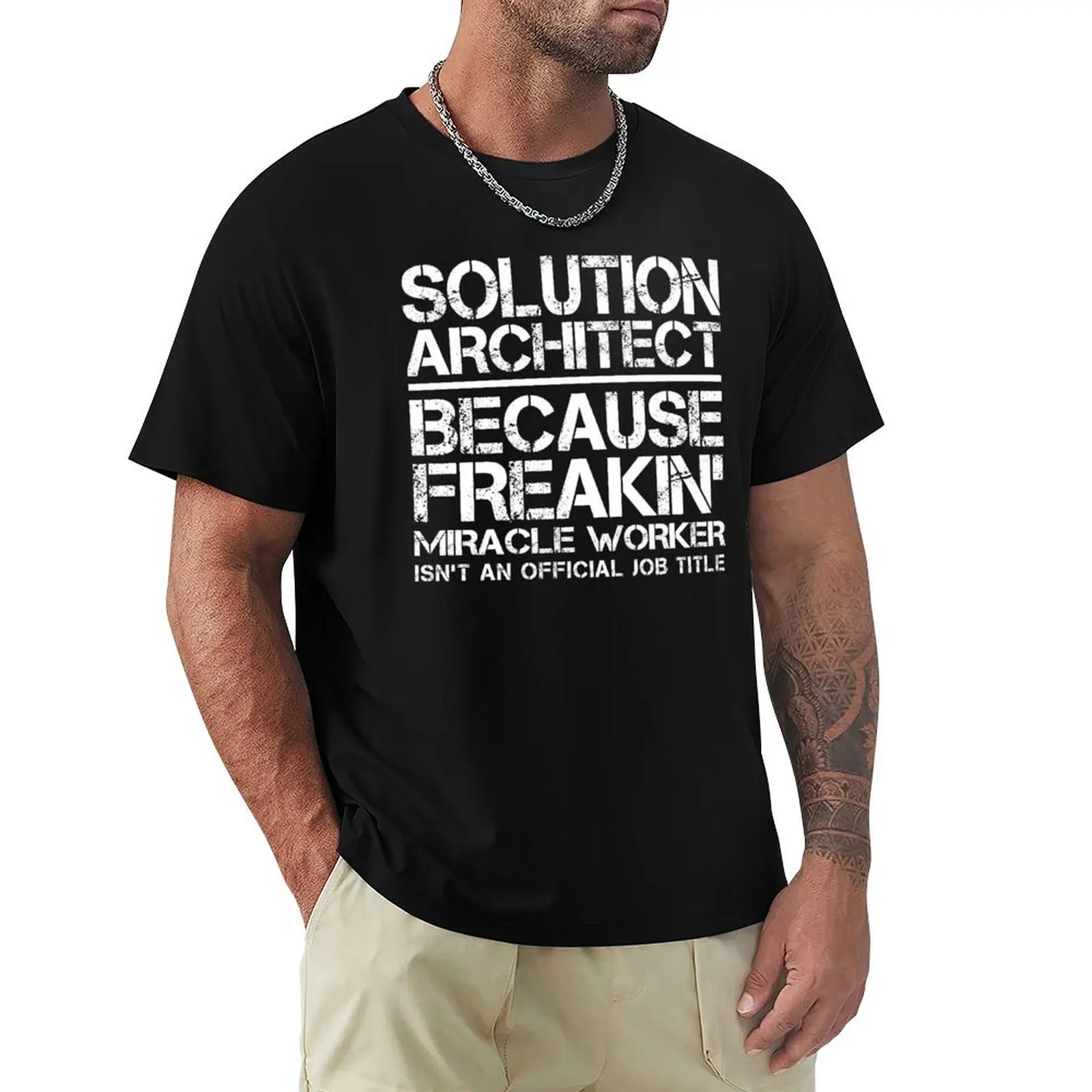 Solution Architect Miracle Worker T-Shirt T-shirt imprimé avec motif à la mode