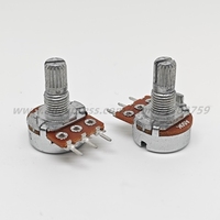 2PCS ALPHA 16 Type Single A10K A20K A50K A100K A200K A1M 3-Pin Audio Amplifier Volume Potentiometer Flower Shaft 15MM