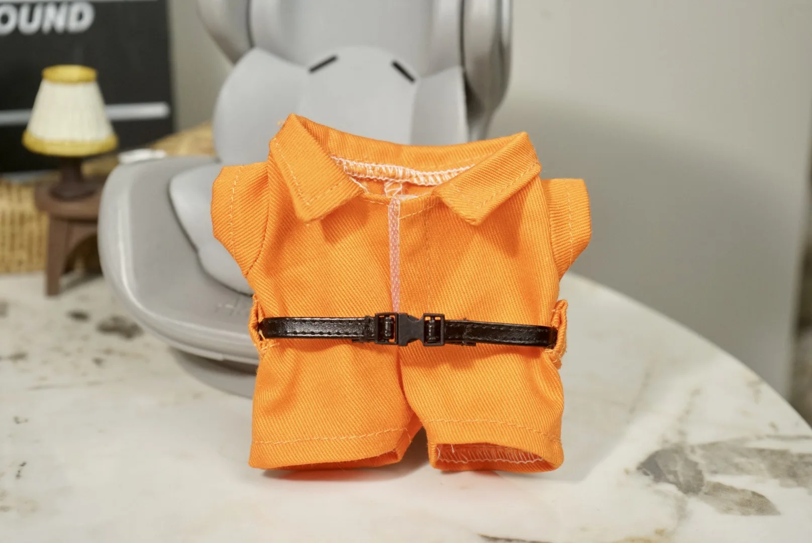 Vêtements Labubu pour 15/17cm 3.0, ensemble uniforme de sommet drôle, combinaison rayée avec menottes, accessoire de poupée Ropa