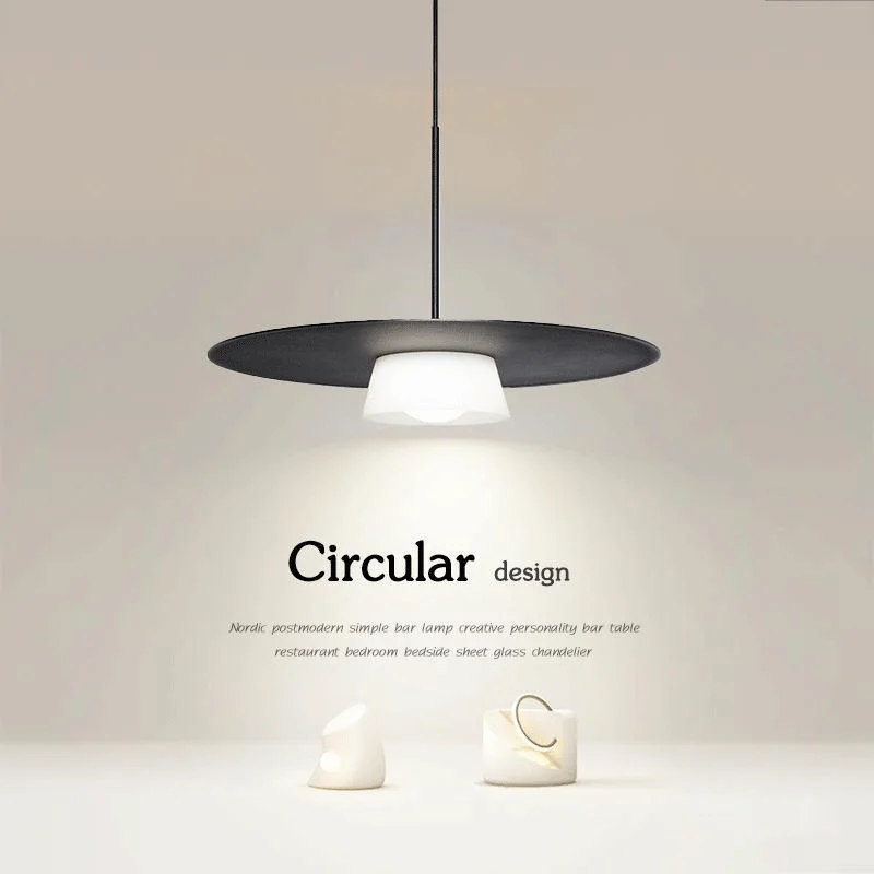 Nordic Round Pendant Lighting Cafe Exhibition Hall Restaurant Chandelier Bedroom Nakajima Homestay LED Ceiling hanging lamps