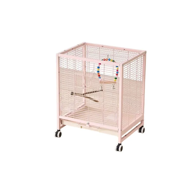 Bird cage household large stacked villa transparent splash-proof bird cage large space peony budgie parrot pearl bird cage