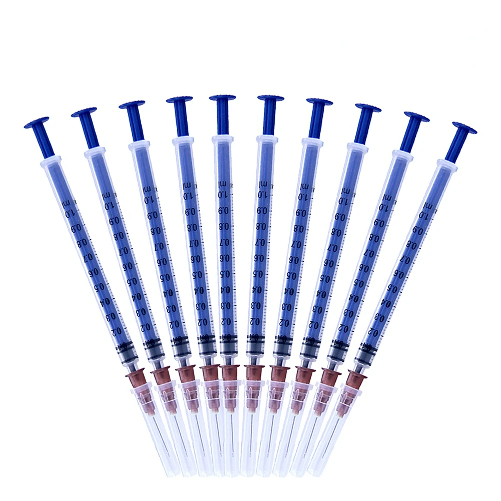 바늘 무균 일회용 주사기, 과학 실험실 리필 용 개별 포장, 피드 액체 측정, 1 ~ 50ml