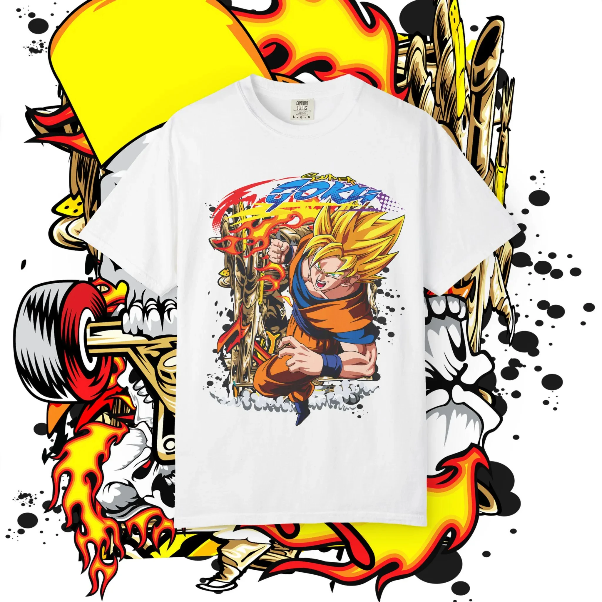 2026 Sommer Dragon Ball Themen-T-Shirt Hochwertige Reine Baumwolle Anime-Grafik Unisex Lässige Streetwear Mode T-Shirt