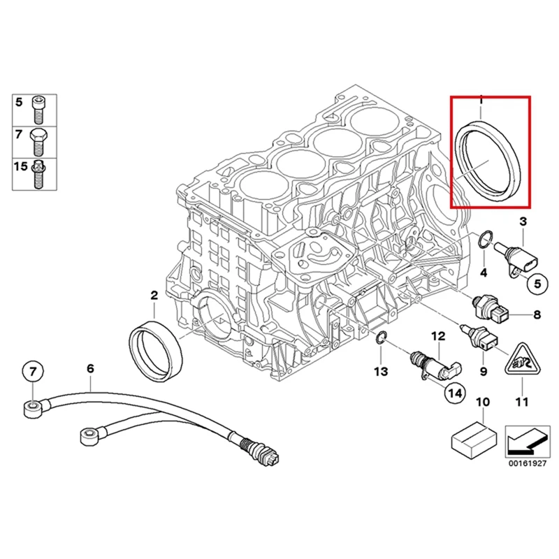 Engine Crankshaft Seal Ring For -BMW E90 E91 316I 318I 320I 325D 328I 330D 335I 340I 316Li 320Li 328Li