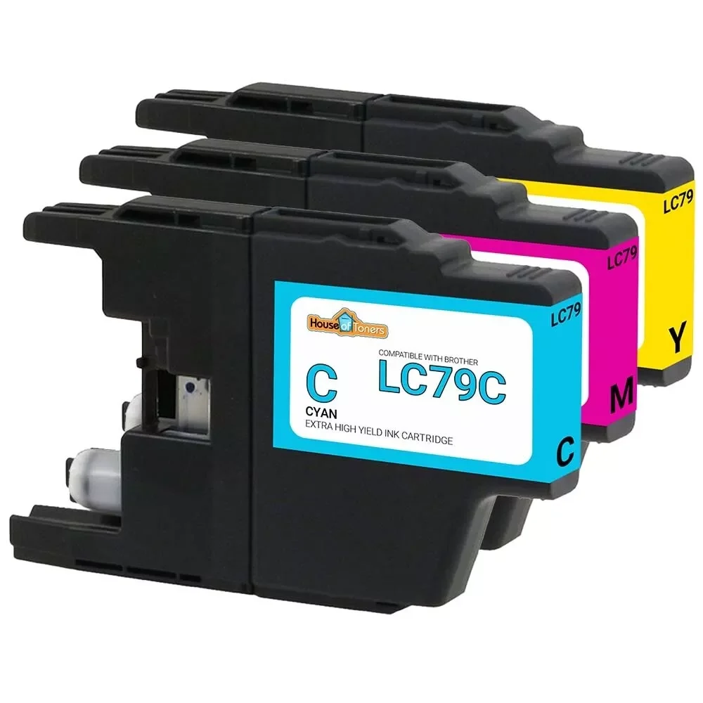 3 خراطيش حبر LC79 LC-79 لأخيه MFC J6510WN J6710WN J6910D