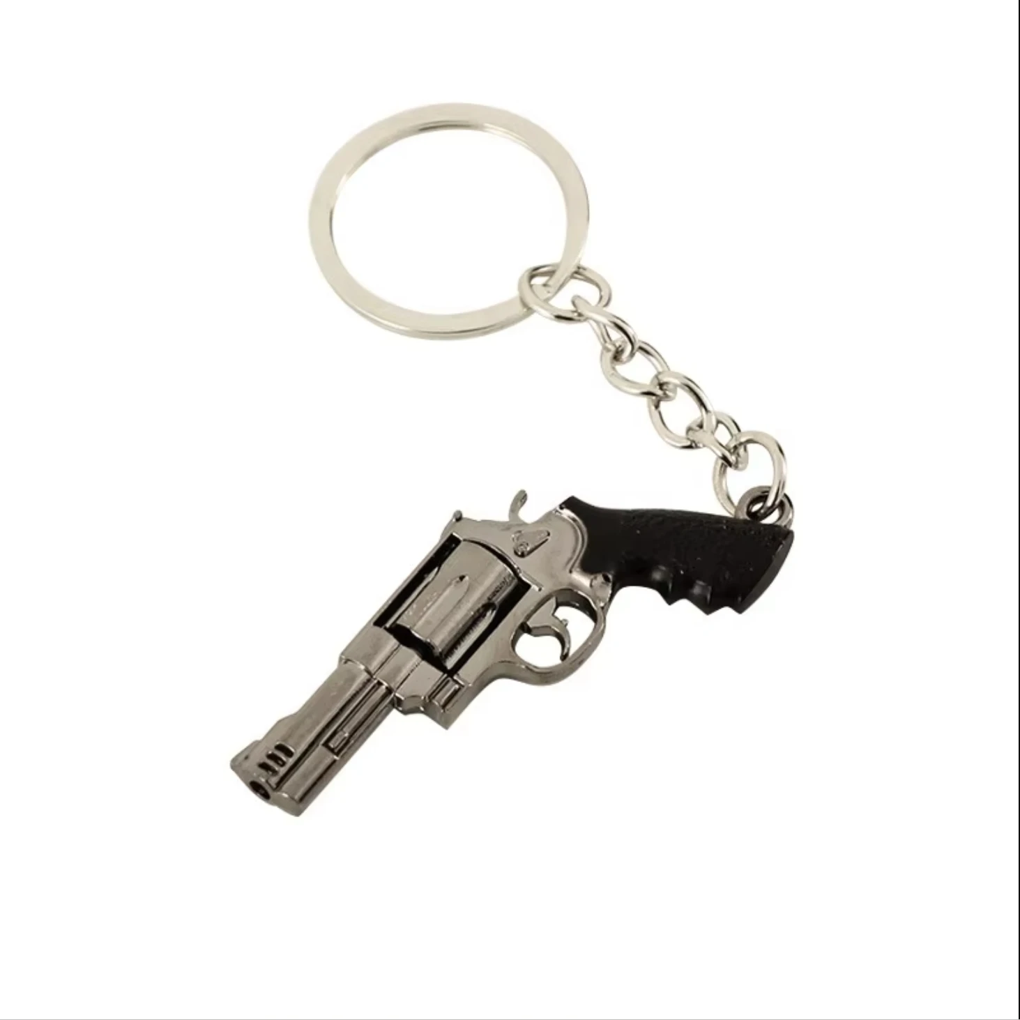 Mini Gun Model Keychain Smith M500 Model Jewelry Weapon Metal Pendant Key Chain Chaveiro Bag Car Key Holders Gift For Kids Men