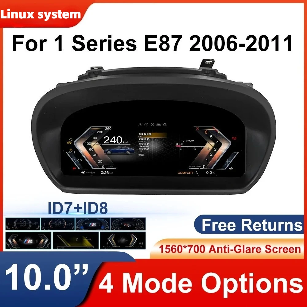 

New Cluster For BMW E81 E82 E87 E88 Dashboard New UI 2006-2011 1 Series speedometer LCDinstrument panel Digital instrument