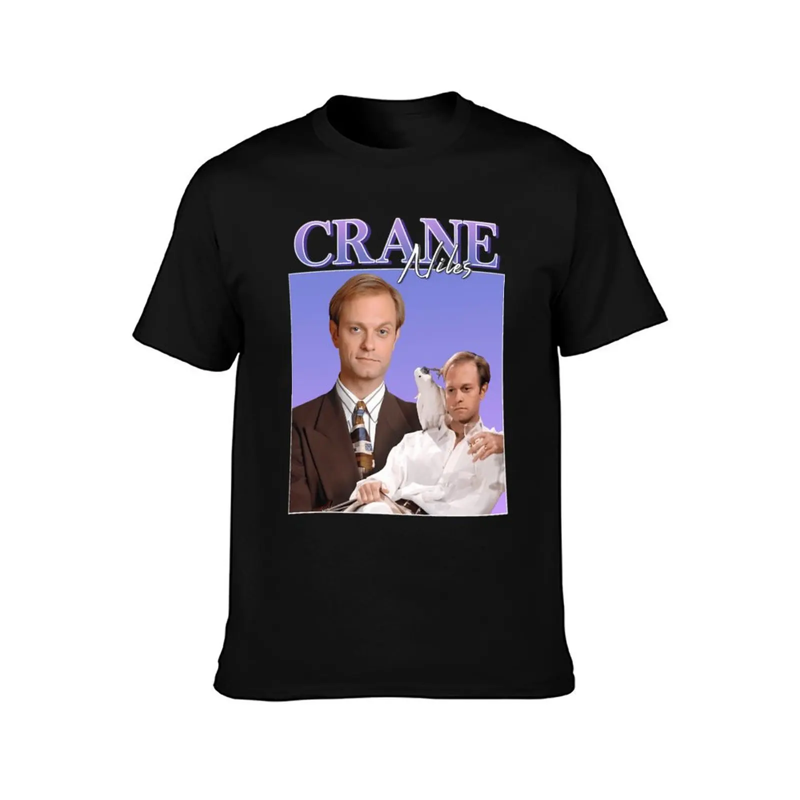 Niles Crane T-Shirt Summer Casual Cotton Tee Oversized Streetwear Tops Vintage Graphic Print Loose Fit Short Sleeve