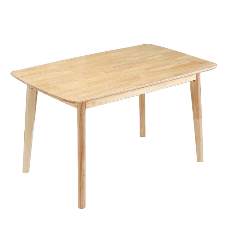 Wholesale Scandinavian Solid Wood Rectangular Small Family Furniture Dining Room Dining Table